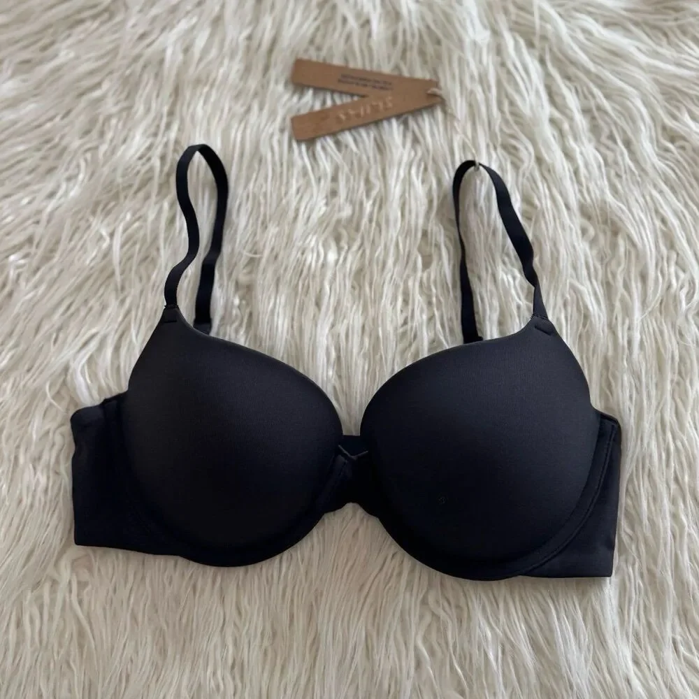 Skims Fits Everybody Push-Up Bra Onyx Size 32D - Picture 2 of 7